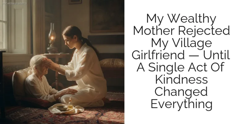 My Wealthy Mother Rejected My Village Girlfriend — Until A Single Act Of Kindness Changed Everything