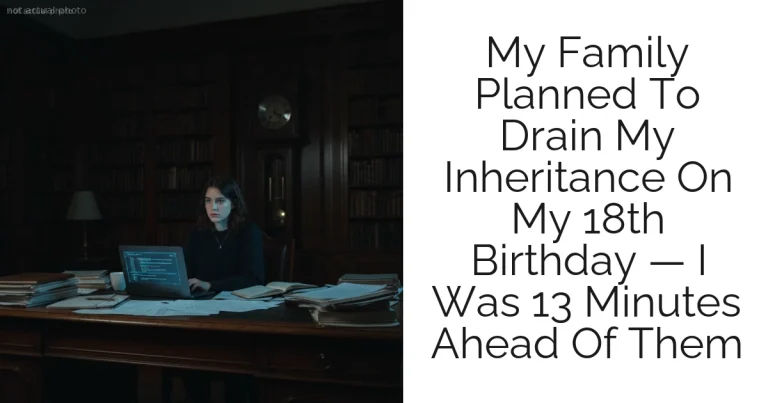 My Family Planned To Drain My Inheritance On My 18th Birthday — I Was 13 Minutes Ahead Of Them