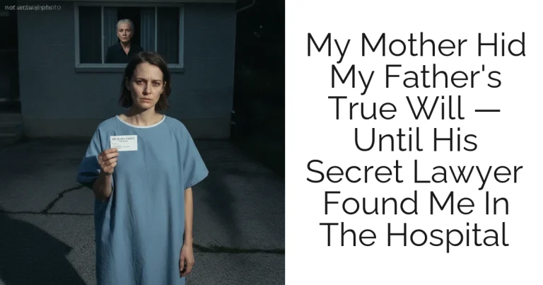 My Mother Hid My Father's True Will — Until His Secret Lawyer Found Me In The Hospital