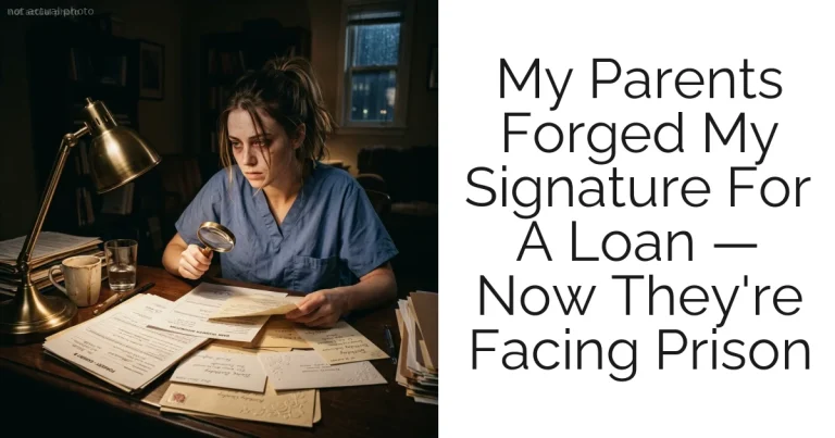 My Parents Forged My Signature For A Loan — Now They're Facing Prison