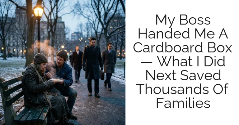 My Boss Handed Me A Cardboard Box — What I Did Next Saved Thousands Of Families