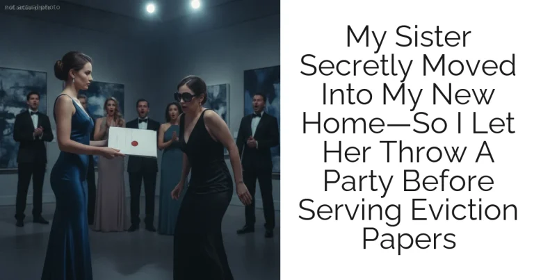 My Sister Secretly Moved Into My New Home—So I Let Her Throw A Party Before Serving Eviction Papers