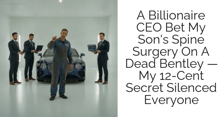 A Billionaire CEO Bet My Son's Spine Surgery On A Dead Bentley — My 12-Cent Secret Silenced Everyone