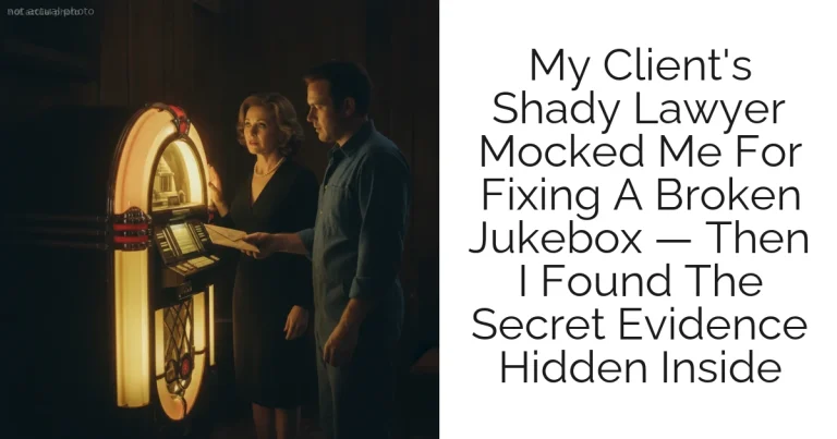 My Client's Shady Lawyer Mocked Me For Fixing A Broken Jukebox — Then I Found The Secret Evidence Hidden Inside