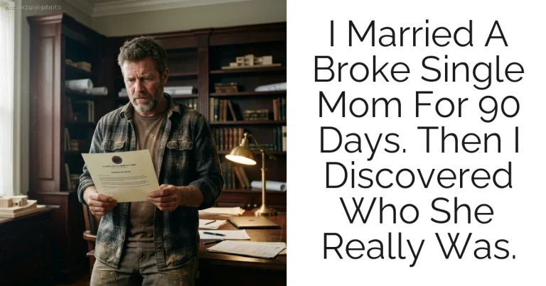 I Married A Broke Single Mom For 90 Days. Then I Discovered Who She Really Was.