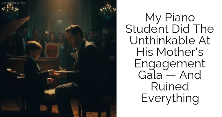 My Piano Student Did The Unthinkable At His Mother's Engagement Gala — And Ruined Everything