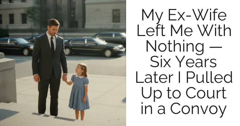 My Ex-Wife Left Me With Nothing — Six Years Later I Pulled Up to Court in a Convoy