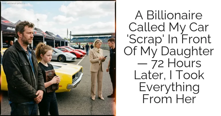 A Billionaire Called My Car 'Scrap' In Front Of My Daughter — 72 Hours Later, I Took Everything From Her