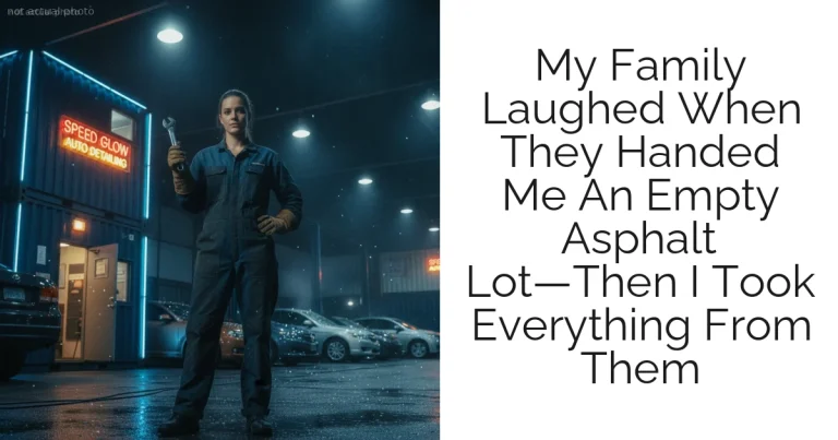 My Family Laughed When They Handed Me An Empty Asphalt Lot—Then I Took Everything From Them
