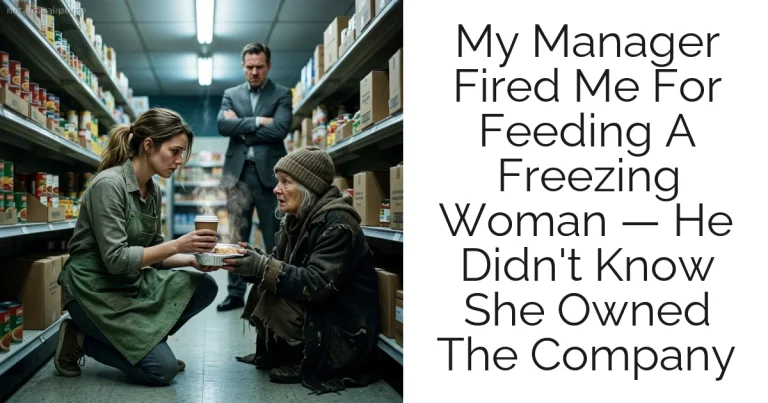 My Manager Fired Me For Feeding A Freezing Woman — He Didn't Know She Owned The Company