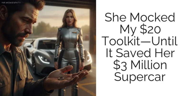 She Mocked My $20 Toolkit—Until It Saved Her $3 Million Supercar