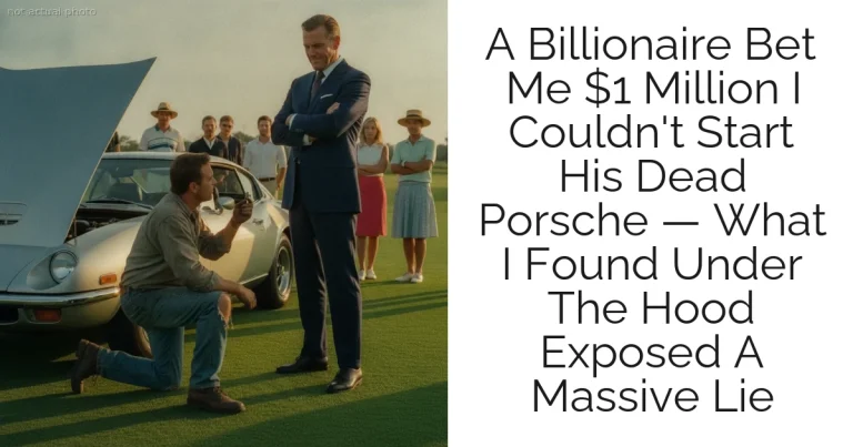 A Billionaire Bet Me $1 Million I Couldn't Start His Dead Porsche — What I Found Under The Hood Exposed A Massive Lie