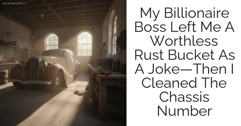 My Billionaire Boss Left Me A Worthless Rust Bucket As A Joke—Then I Cleaned The Chassis Number
