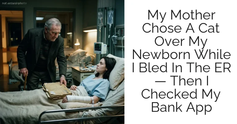 My Mother Chose A Cat Over My Newborn While I Bled In The ER — Then I Checked My Bank App