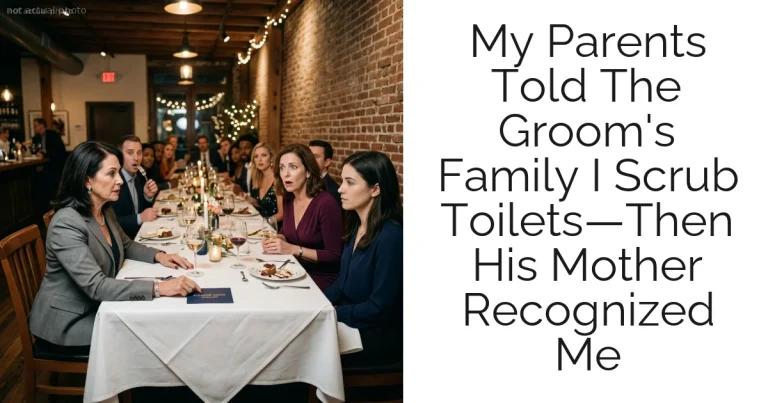 My Parents Told The Groom's Family I Scrub Toilets—Then His Mother Recognized Me