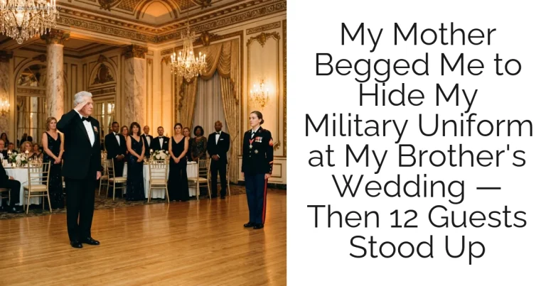 My Mother Begged Me to Hide My Military Uniform at My Brother's Wedding — Then 12 Guests Stood Up