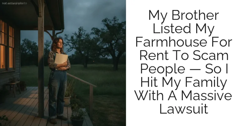 My Brother Listed My Farmhouse For Rent To Scam People — So I Hit My Family With A Massive Lawsuit