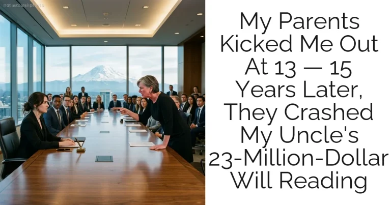 My Parents Kicked Me Out At 13 — 15 Years Later, They Crashed My Uncle's 23-Million-Dollar Will Reading