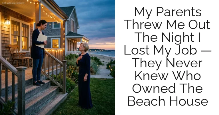 My Parents Threw Me Out The Night I Lost My Job — They Never Knew Who Owned The Beach House