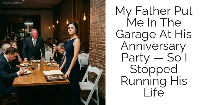 My Father Put Me In The Garage At His Anniversary Party — So I Stopped Running His Life
