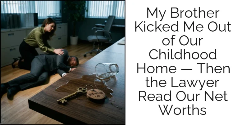 My Brother Kicked Me Out of Our Childhood Home — Then the Lawyer Read Our Net Worths