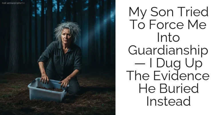 My Son Tried To Force Me Into Guardianship — I Dug Up The Evidence He Buried Instead
