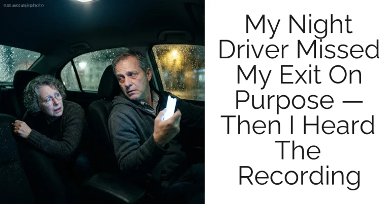 My Night Driver Missed My Exit On Purpose — Then I Heard The Recording