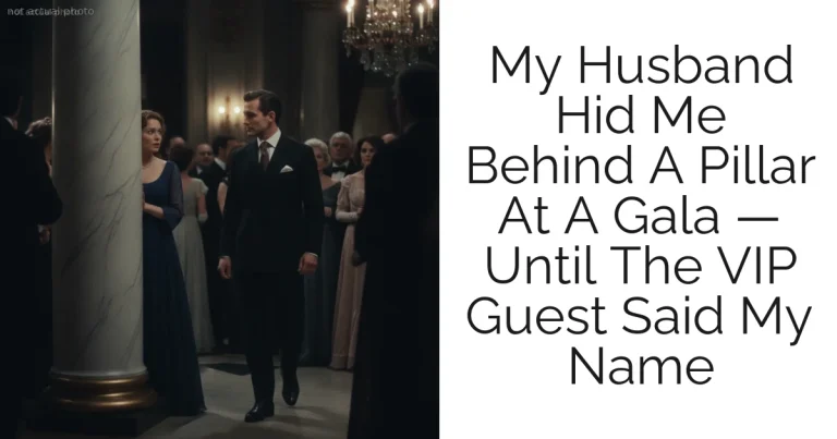 My Husband Hid Me Behind A Pillar At A Gala — Until The VIP Guest Said My Name