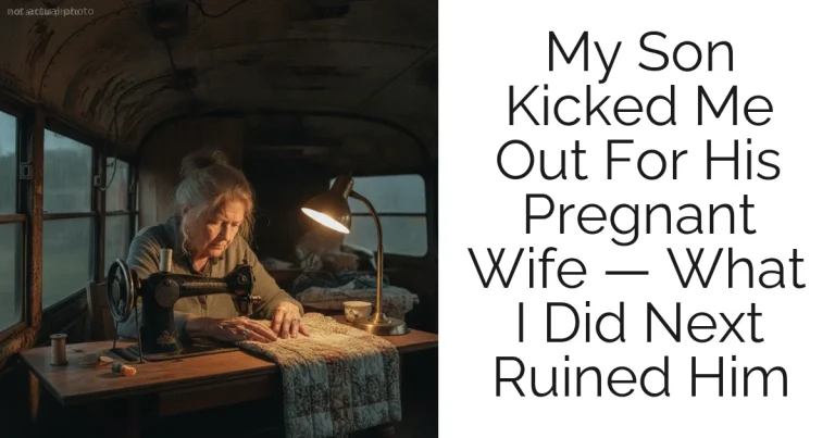 My Son Kicked Me Out For His Pregnant Wife — What I Did Next Ruined Him