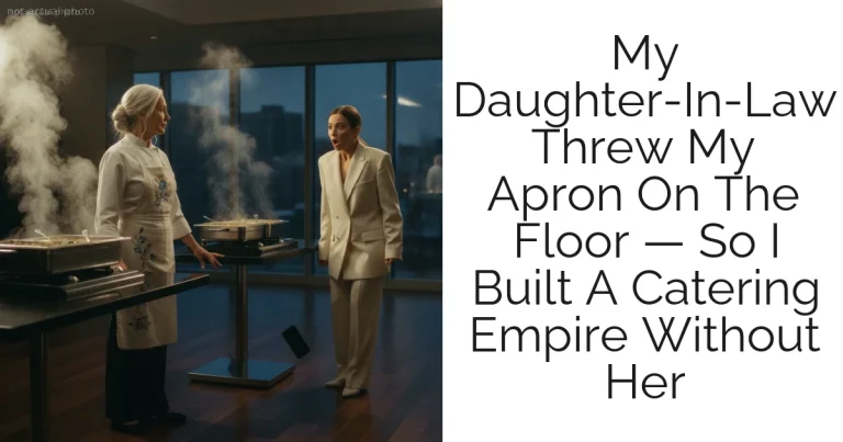 My Daughter-In-Law Threw My Apron On The Floor — So I Built A Catering Empire Without Her