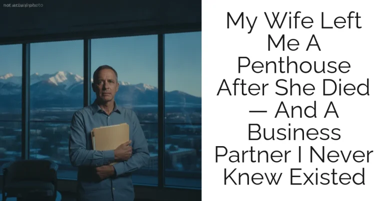 My Wife Left Me A Penthouse After She Died — And A Business Partner I Never Knew Existed