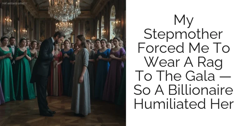 My Stepmother Forced Me To Wear A Rag To The Gala — So A Billionaire Humiliated Her
