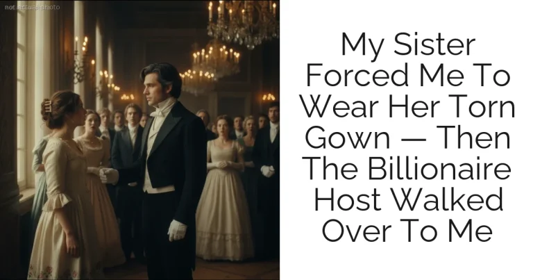 My Sister Forced Me To Wear Her Torn Gown — Then The Billionaire Host Walked Over To Me