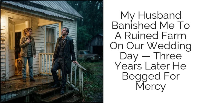 My Husband Banished Me To A Ruined Farm On Our Wedding Day — Three Years Later He Begged For Mercy