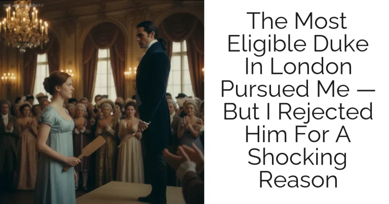 The Most Eligible Duke In London Pursued Me — But I Rejected Him For A Shocking Reason