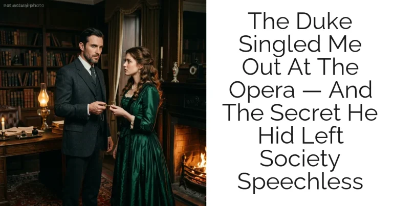 The Duke Singled Me Out At The Opera — And The Secret He Hid Left Society Speechless