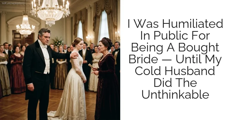 I Was Humiliated In Public For Being A Bought Bride — Until My Cold Husband Did The Unthinkable