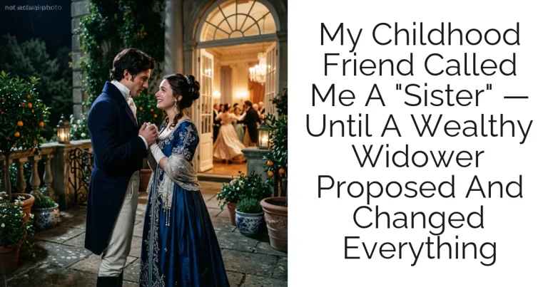 My Childhood Friend Called Me A "Sister" — Until A Wealthy Widower Proposed And Changed Everything
