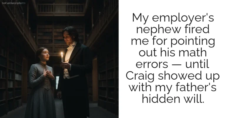 My employer's nephew fired me for pointing out his math errors — until Craig showed up with my father's hidden will.