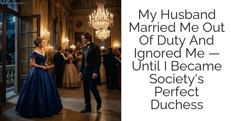 My Husband Married Me Out Of Duty And Ignored Me — Until I Became Society's Perfect Duchess