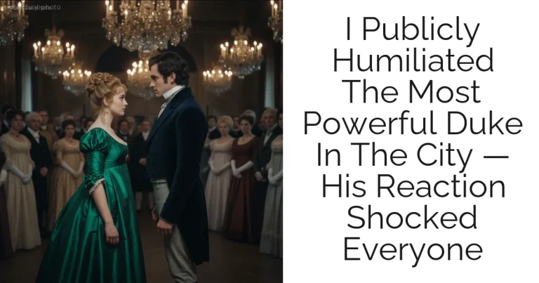 I Publicly Humiliated The Most Powerful Duke In The City — His Reaction Shocked Everyone