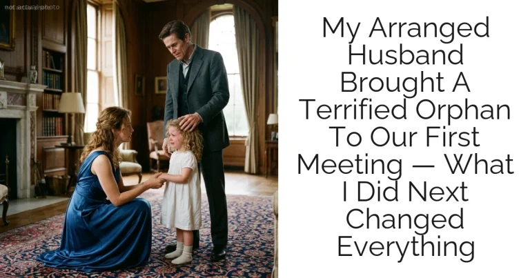 My Arranged Husband Brought A Terrified Orphan To Our First Meeting — What I Did Next Changed Everything