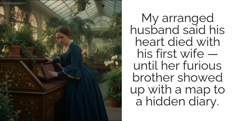 My arranged husband said his heart died with his first wife — until her furious brother showed up with a map to a hidden diary.