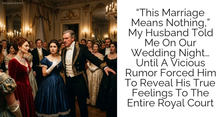 “This Marriage Means Nothing,” My Husband Told Me On Our Wedding Night… Until A Vicious Rumor Forced Him To Reveal His True Feelings To The Entire Royal Court