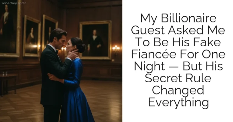 My Billionaire Guest Asked Me To Be His Fake Fiancée For One Night — But His Secret Rule Changed Everything