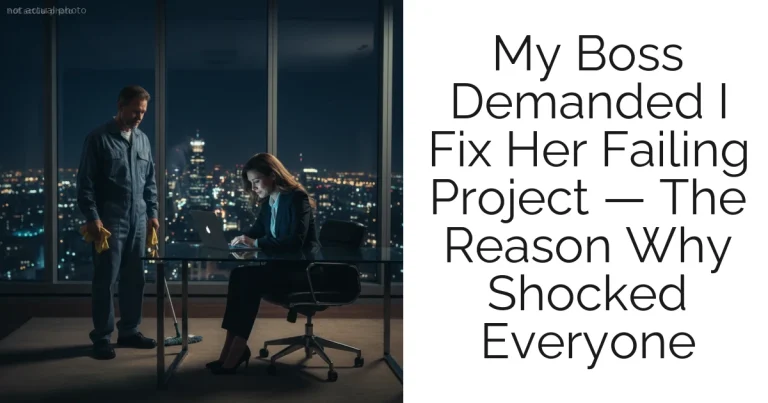 My Boss Demanded I Fix Her Failing Project — The Reason Why Shocked Everyone