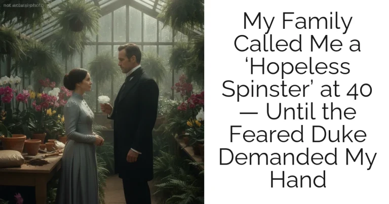 My Family Called Me a ‘Hopeless Spinster’ at 40 — Until the Feared Duke Demanded My Hand