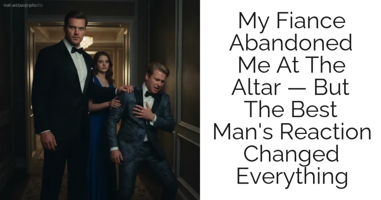 My Fiance Abandoned Me At The Altar — But The Best Man's Reaction Changed Everything