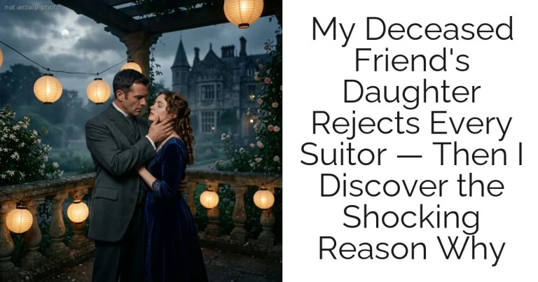 My Deceased Friend's Daughter Rejects Every Suitor — Then I Discover the Shocking Reason Why