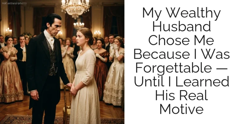 My Wealthy Husband Chose Me Because I Was Forgettable — Until I Learned His Real Motive